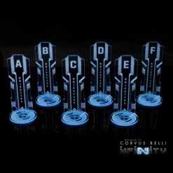 Acrylic Sci Fi Objectives 6 Pack 15 Acrylic Sci Fi Objectives 6 Pack -Warsenal scifi objective Alpha 1