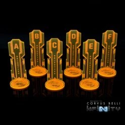 Acrylic Sci Fi Objectives 6 Pack 13 Acrylic Sci Fi Objectives 6 Pack -Warsenal scifi objective Alpha 5